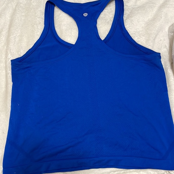 Lululemon Swifty Tank - Size 10 Royal Blue- Rave Length - Picture 2 of 4
